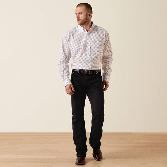 ARIAT MNS LS WF SHRT PRNT