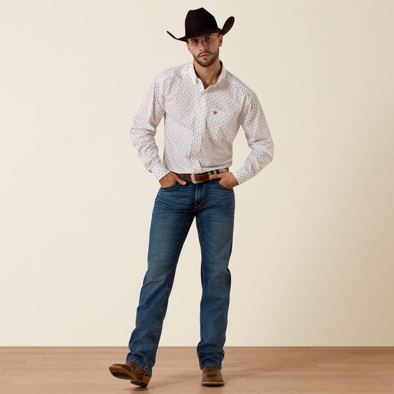 ARIAT MENS WRINKLE FREE LS SHRT PRNT