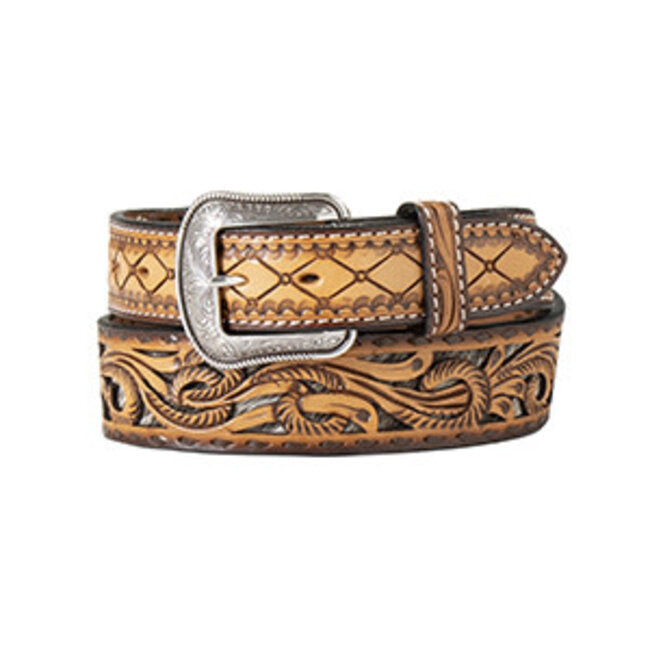 3D LEATHER TOOLED BELT