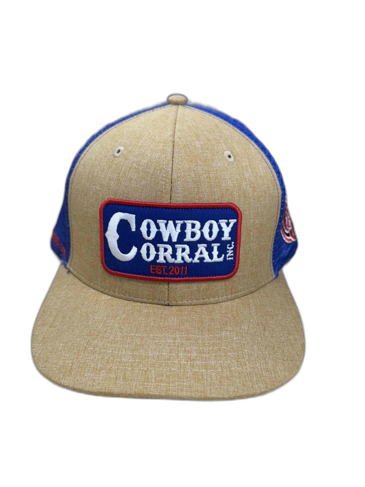 Cowboy Corral Cap Tan/Blue