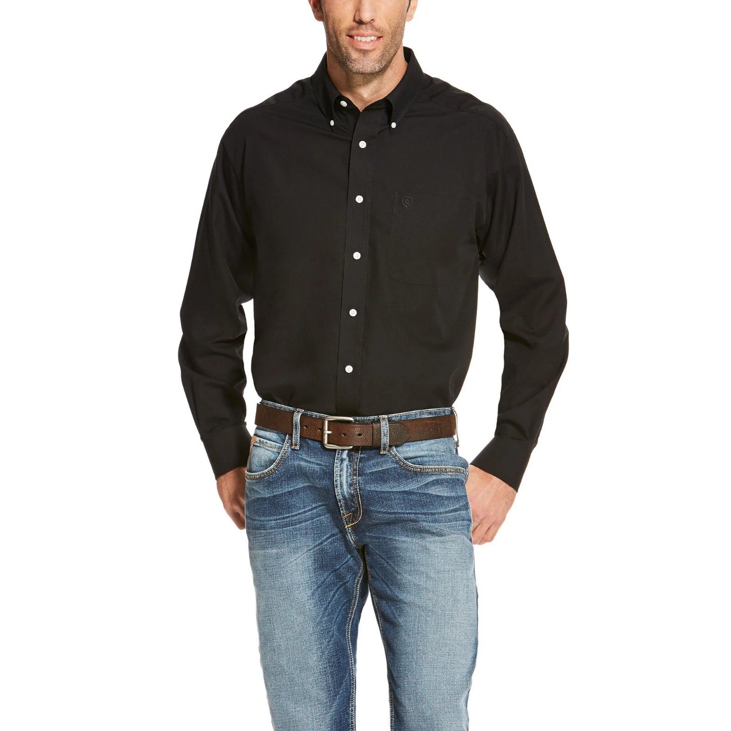 SHIRT ARIAT BLACK WRINKLE FREE