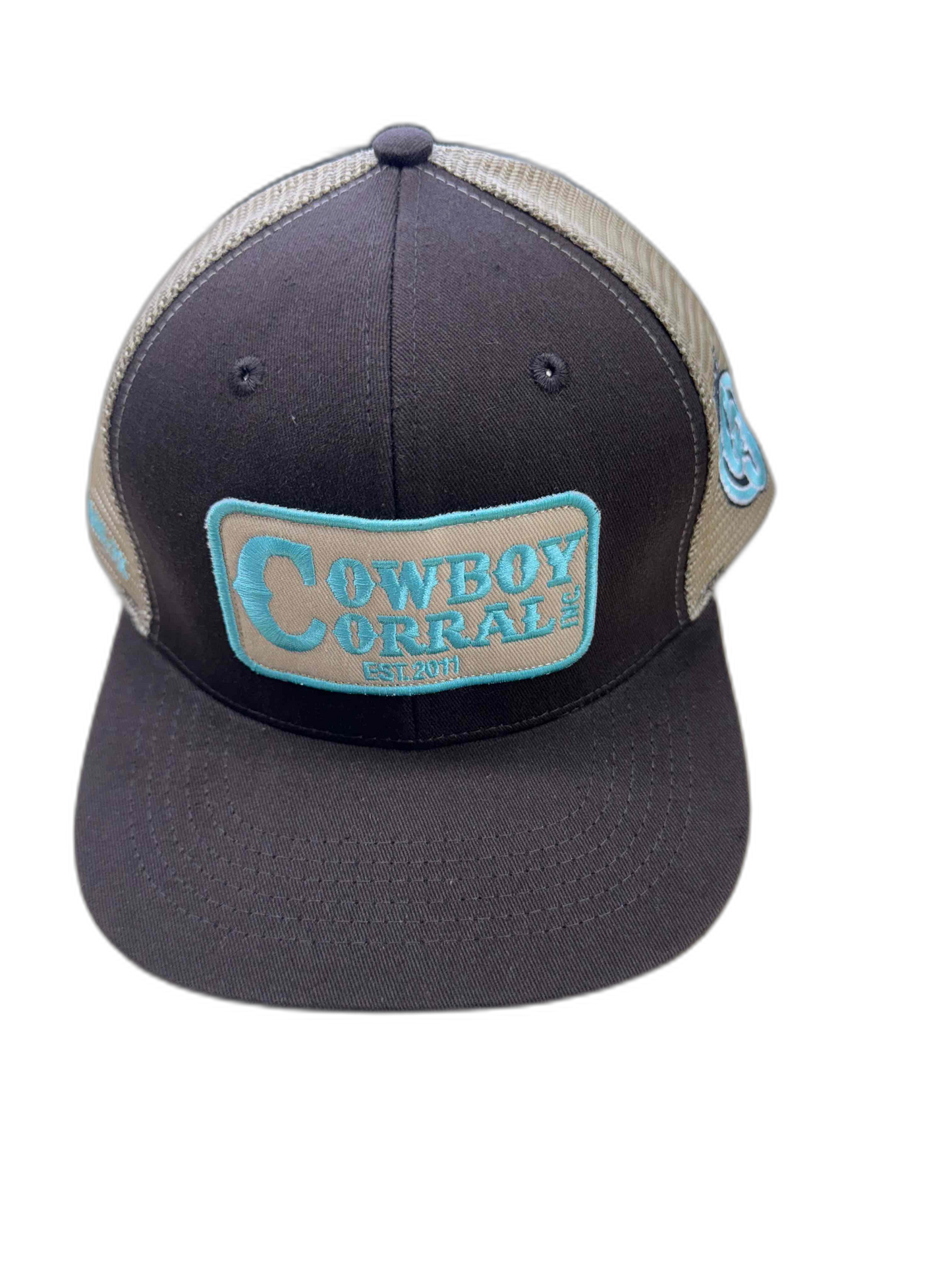 Cowboy Corral Cap Teal/Brown