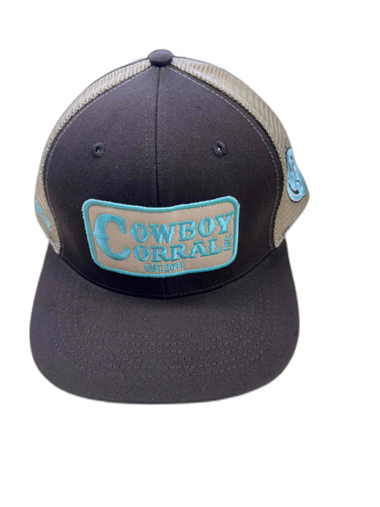 Cowboy Corral Cap Teal/Brown