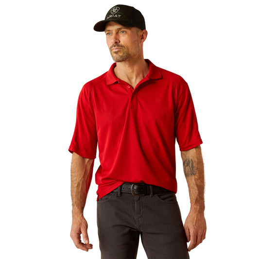 ARIAT MENS POLO HAUTE RED