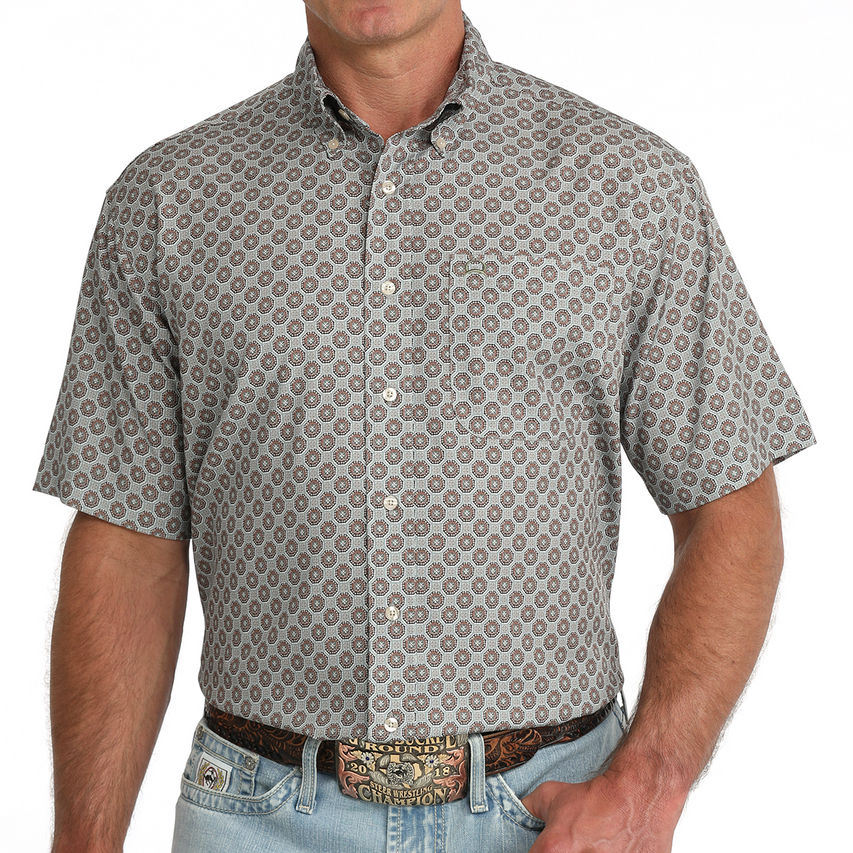 CINCH MNS SS SHRT ARENFLEX GRAY