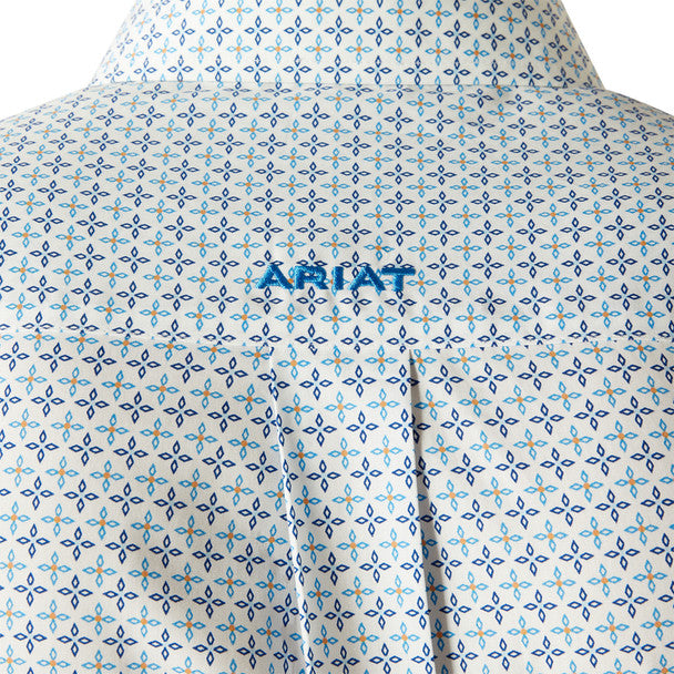 ARIAT LS WRINKLE FREE SHIRT PRINT BLUE