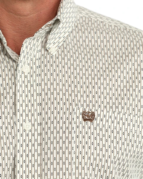 CINCH MENS CREAM GEOMETRIC PRINT