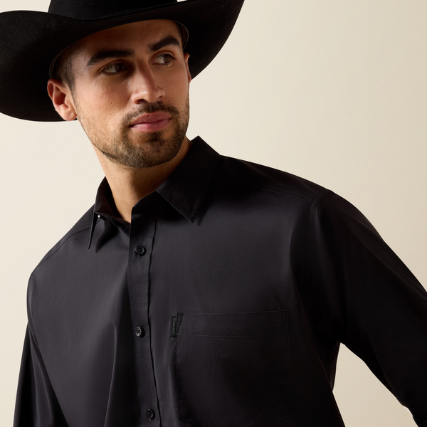 ARIAT MNS LS EVRTHNG SHRT BLK