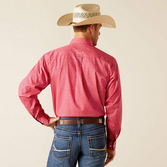 ARIAT MNS WRINKLE FREE PINK SHIRT