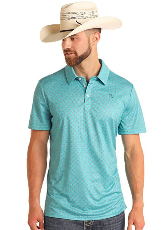 ROCK & RLL POLO GEO PRNT
