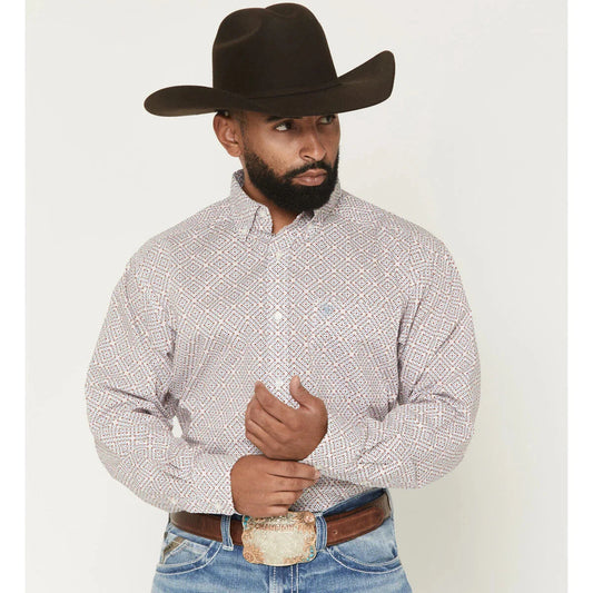 ARIAT MENS LONG SLEEVE PRINT SHIRT