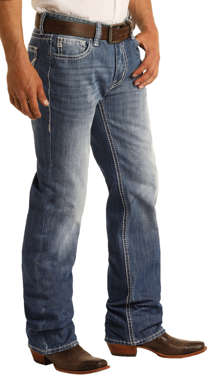 ROCK AND ROLL DOUBLE BARREL RELAXED FIT STRAIGHT JEANS