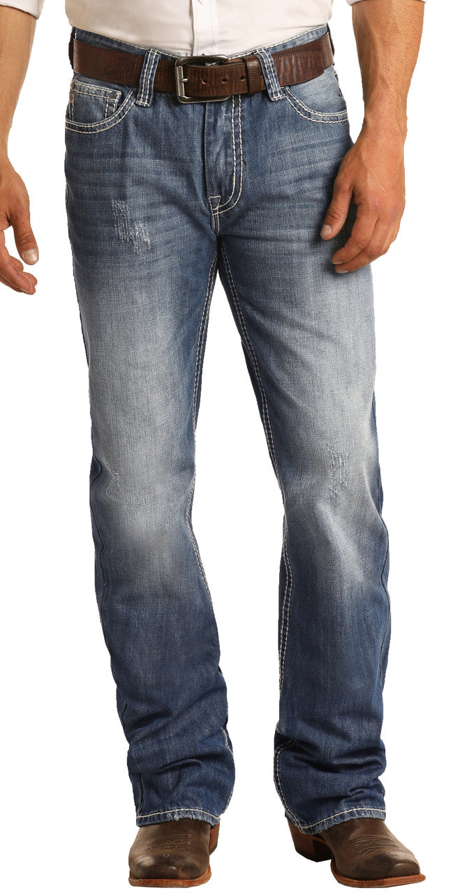 ROCK AND ROLL DOUBLE BARREL RELAXED FIT STRAIGHT JEANS