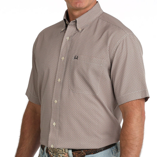 CINCH MENS SS SHIRT ARENFLEX BROWN