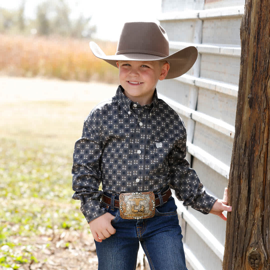 CINCH BOYS LONG SLEEVE SHIRT PRNT