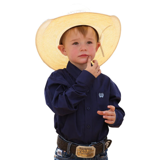 CINCH TODDLER LS NAVY SHIRT