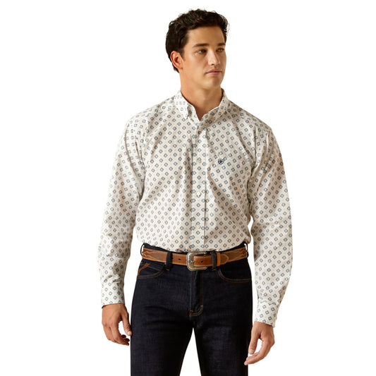 ARIAT MENS ROCCO WHITE PRINT SHIRT