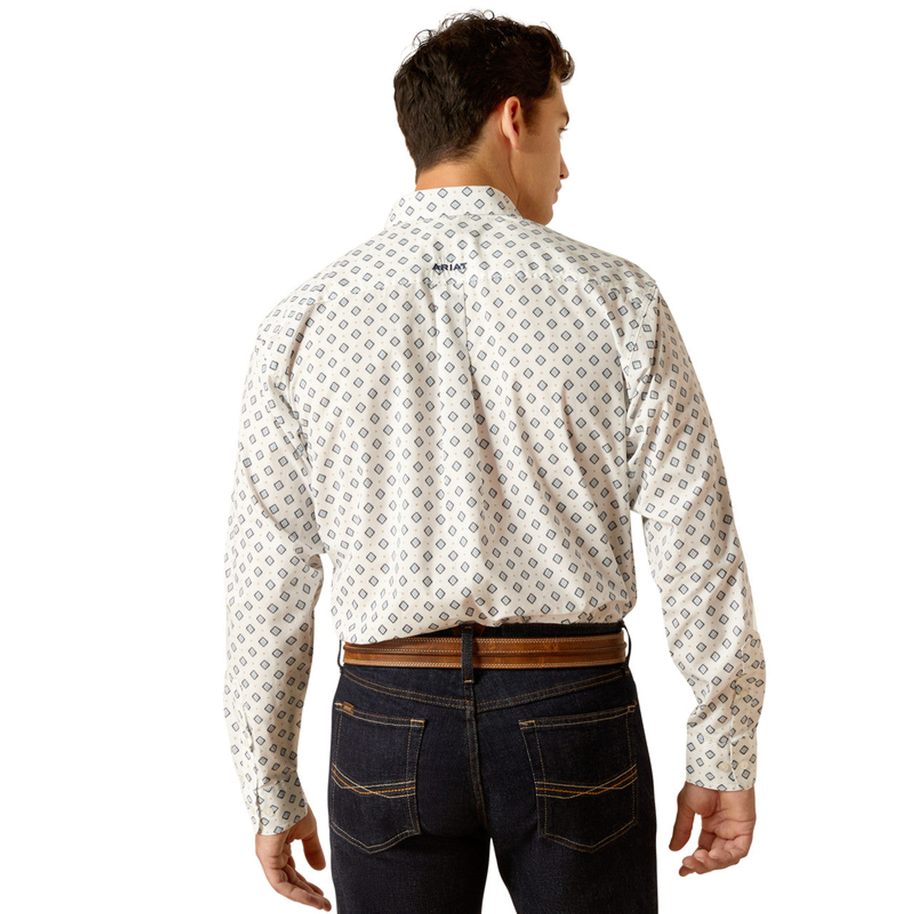 ARIAT MENS ROCCO WHITE PRINT SHIRT