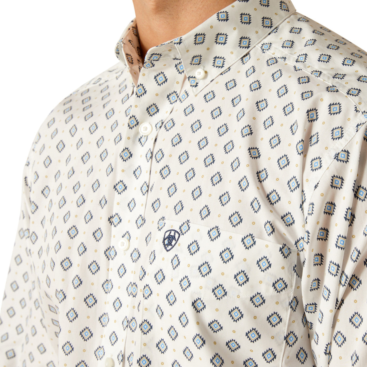 ARIAT MENS ROCCO WHITE PRINT SHIRT