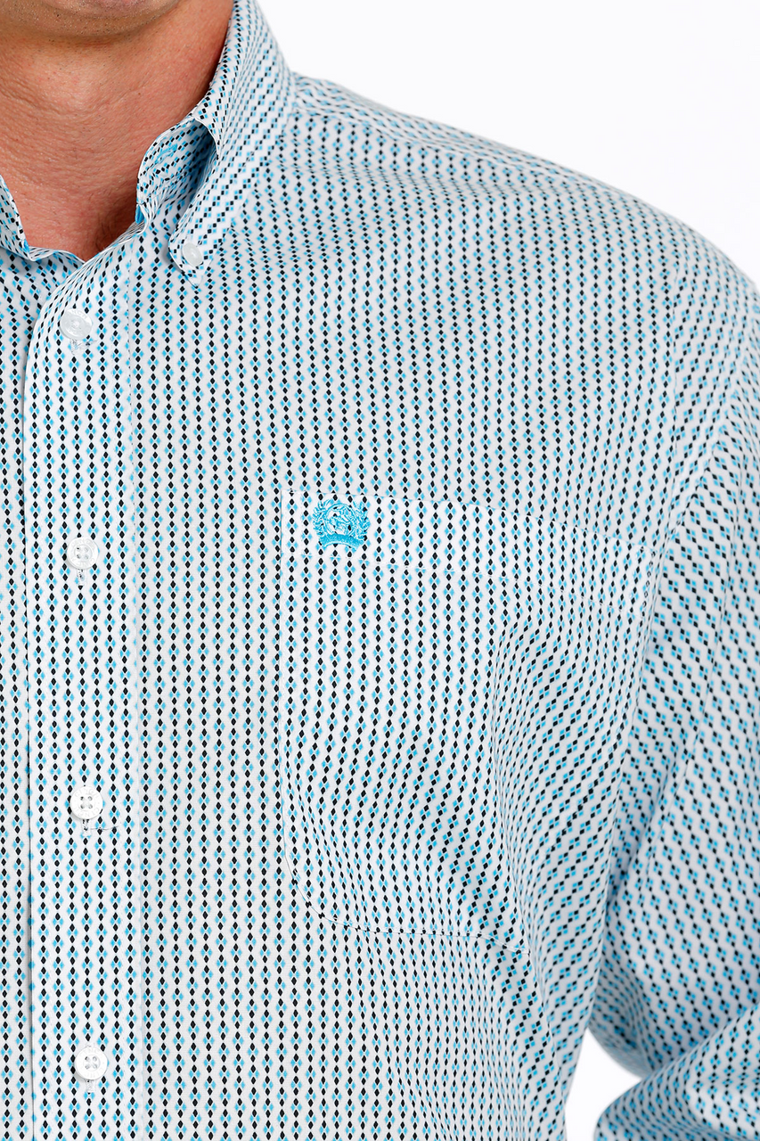 CINCH MENS LONGSLEEVE SHIRT BLUE