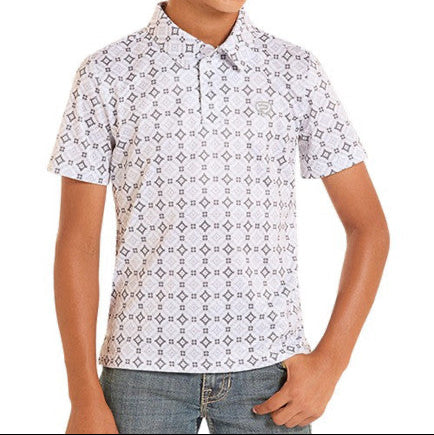 ROCK & ROLL BOYS MEDALLION POLO PRNT
