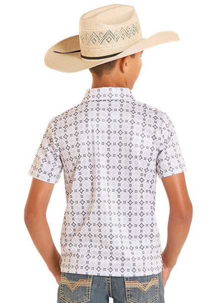 ROCK & ROLL BOYS MEDALLION POLO PRNT