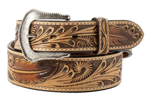 3D FEATHER TOOLED BELT