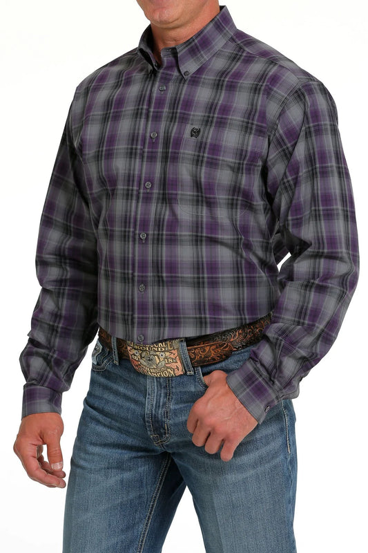 CINCH MNS LS SHRT PLAID