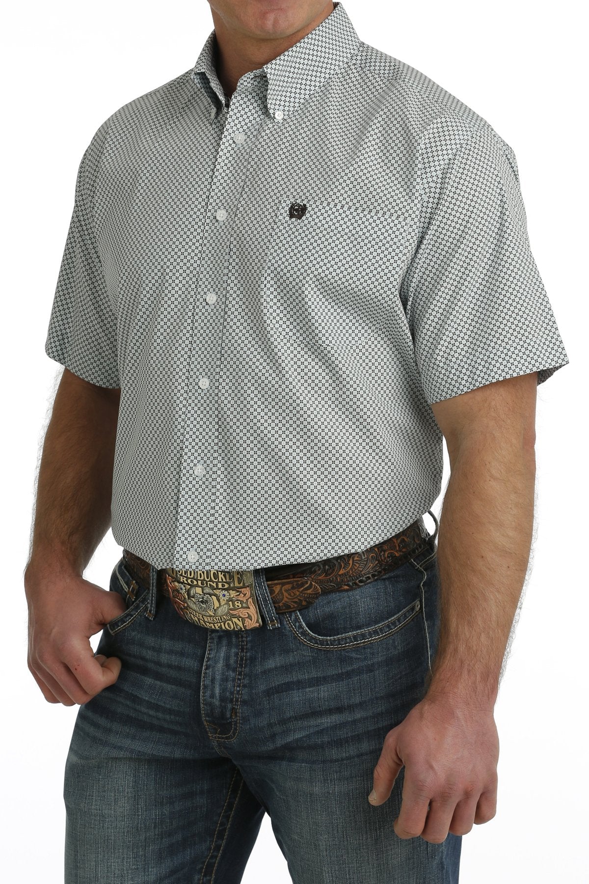 CINCH MENS SHORT SLEEVE PATTERN SHIRT