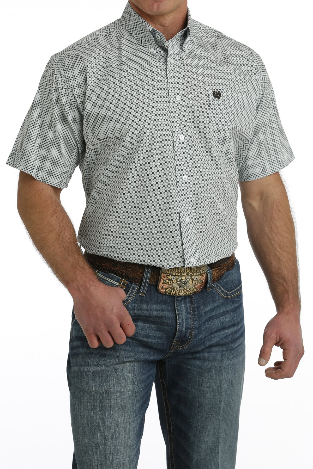 CINCH MENS SHORT SLEEVE PATTERN SHIRT