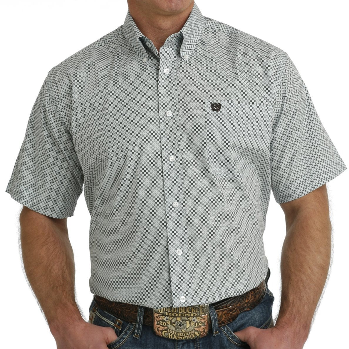 CINCH MENS SHORT SLEEVE PATTERN SHIRT