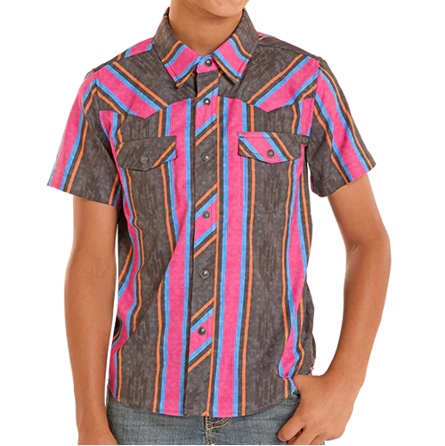 ROCK & ROLL BYS SS SHRT STRIPE