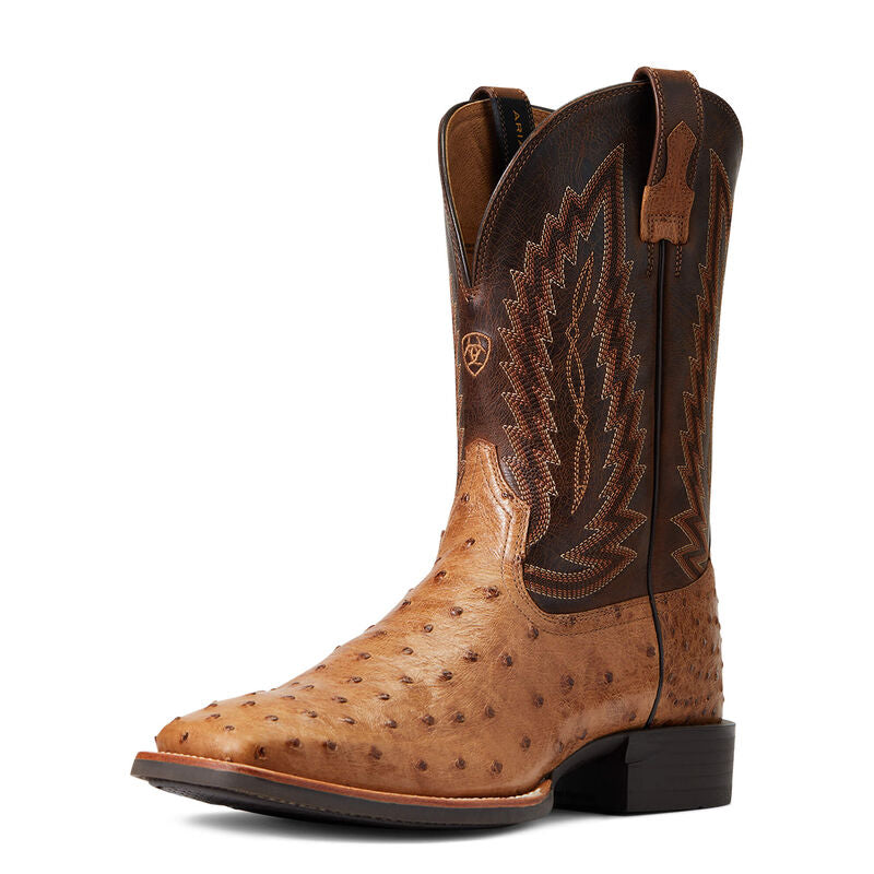 BOOT ARIAT QUANTUM PRIMO OSTRICH BEAM BROWN