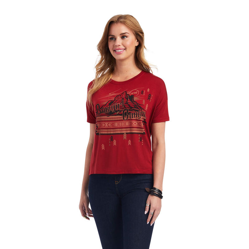 ARIAT WMS COWGIRL CANYON TEE