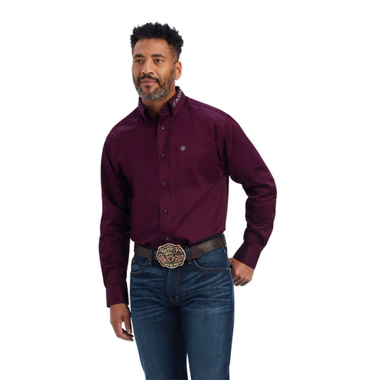 ARIAT MNS TEAM LS SHRT GRAPE