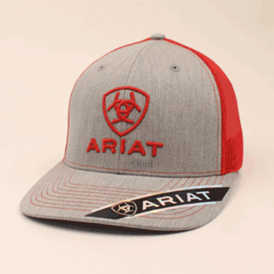 CAP ARIAT TRK RED/GRAY