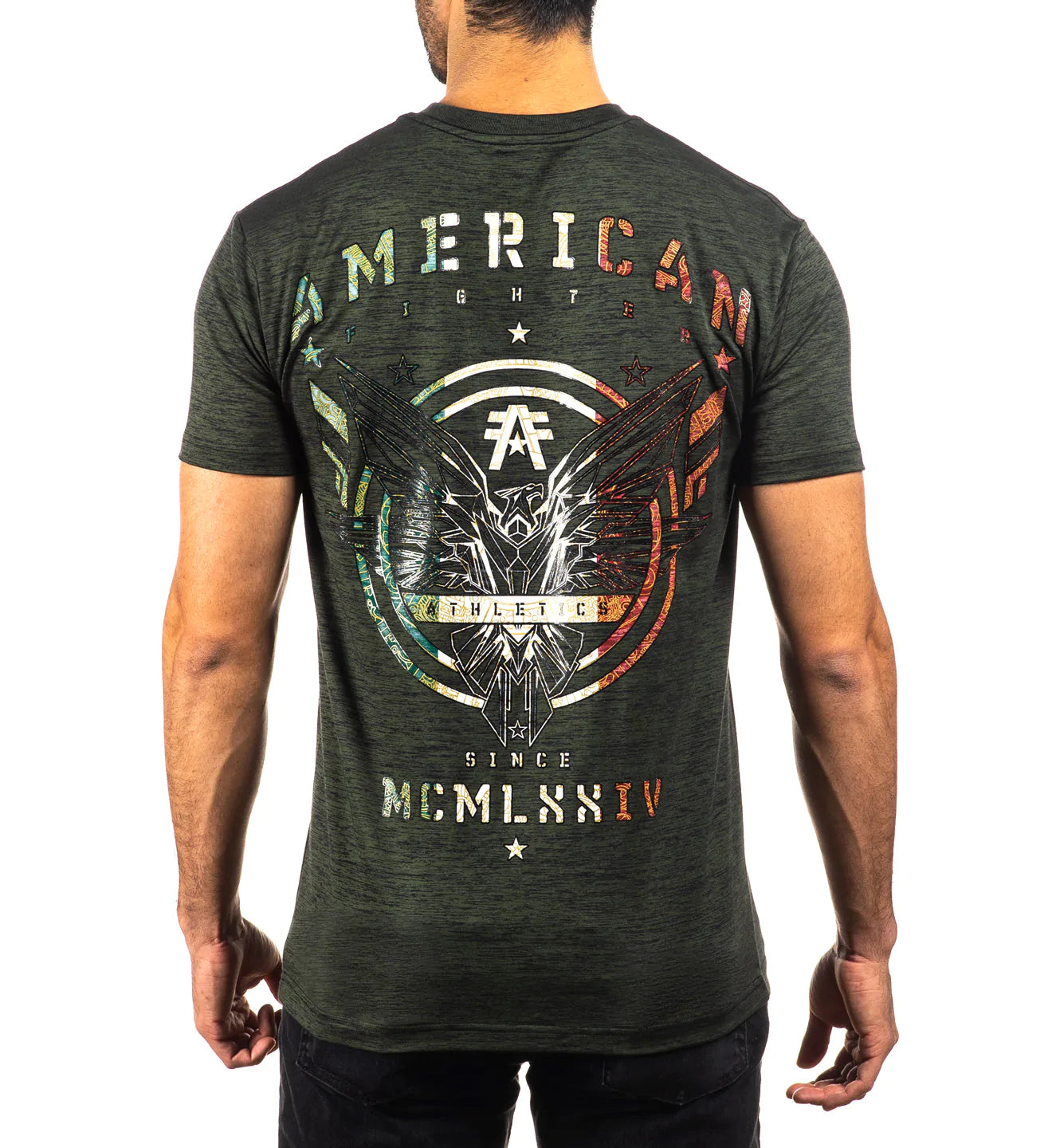 AMERICAN FIGHTER TEE MILITARY GREEN