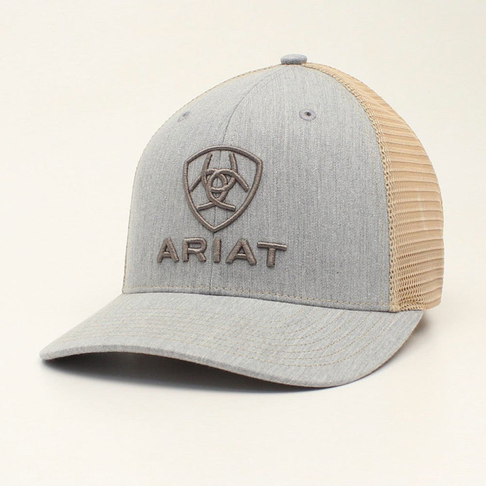 ARIAT GREY TAN CAP