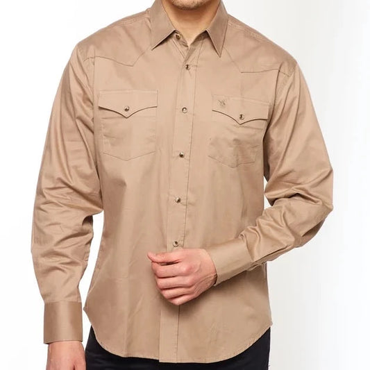 RODEO KHAKI PEARL SNAP