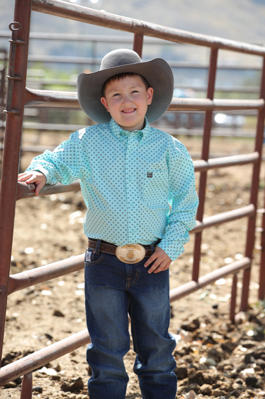 CINCH BYS LS SHRT LT BLU PRNT