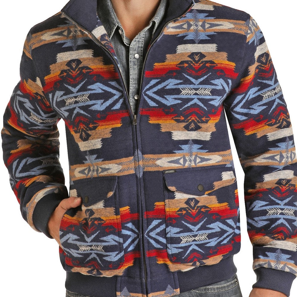 ROCK & ROLL AZTEC COAT BLUE – Cowboy Corral Inc.