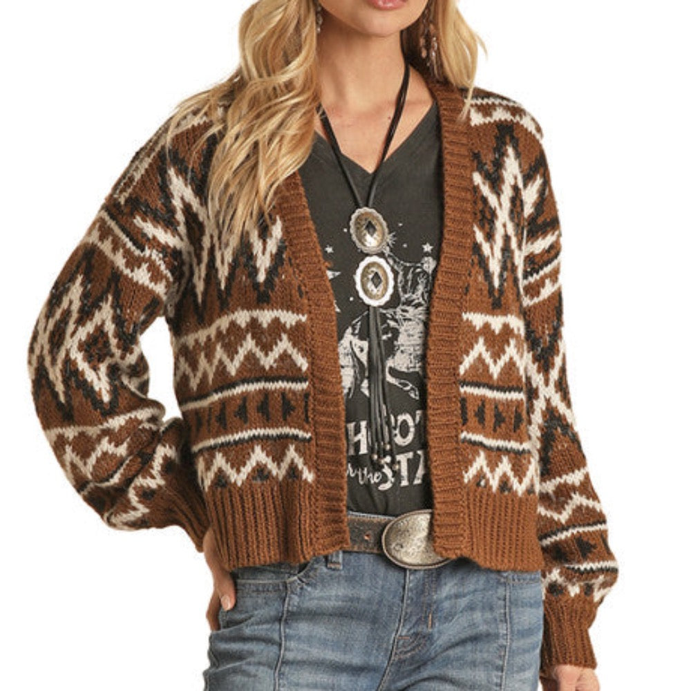 CARDIGAN WITH AZTEC DESIGN