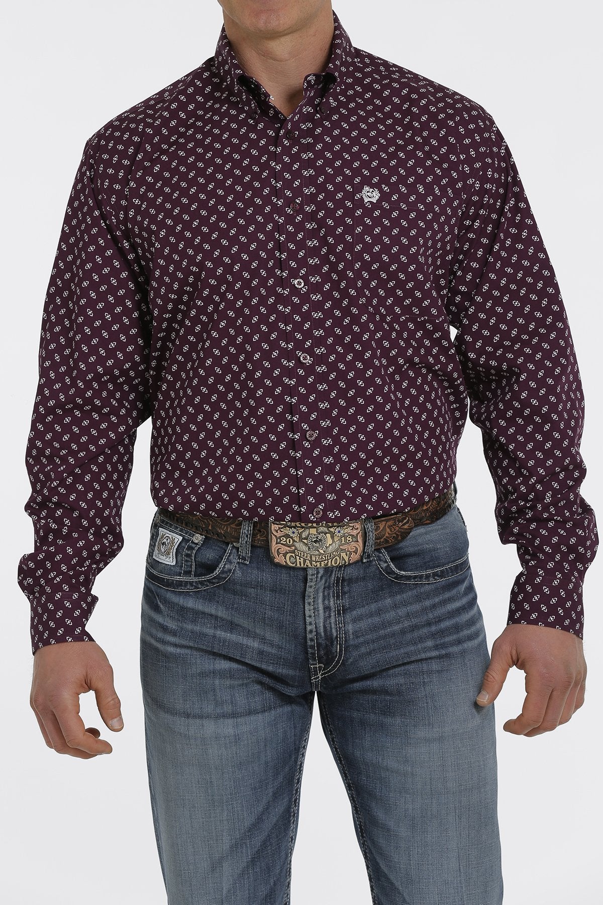 SHIRT CINCH PRINT PURPLE